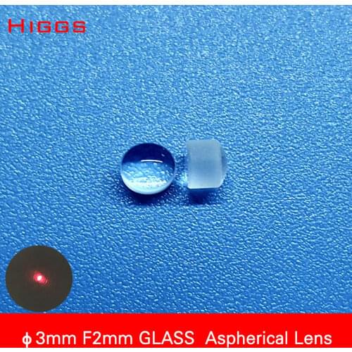 High quality Diameter 3mm focus length 2mm small size Glass aspheric laser focusing lens Optical collimating lens AR coated