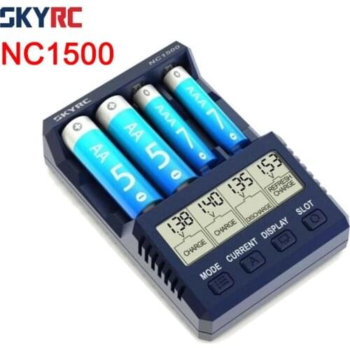 SKYRC NC1500 5V 2.1A 50mA 4 Slots LCD AA/AAA Battery Charger & Analyzer NiMH Batteries Charger Discharge & Refresh
