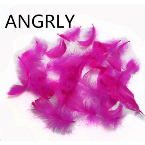 100pcs/lot 5-8cm Color Goose Feathers Process Christmas Decorations for Home Wedding Decoration Artificial Flowers Gifts