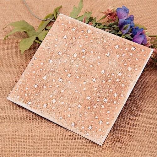 15x15 Snowflakes Embossing Folders Plastic Halloween Scrapbooking DIY Template Fondant Cake Photo Album Christmas Card Making