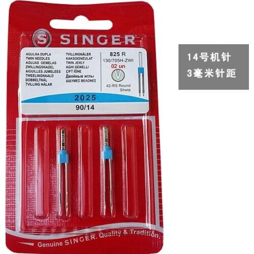 Official 2 pairs Genuine Singer Twin Needles 3mm Size 80/11 90/14 2025 ,4mm Size 80/11 2024 Round Sharp point for pfaff bernina