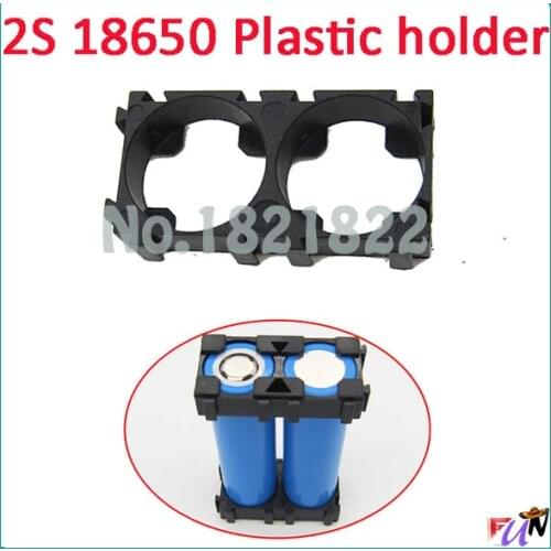 2pcs/a lot 18650 2S batteryHolder Bracket Cylindrical Battery Holder 18650 Cell Holder Safety Anti Vibration Plastic holder
