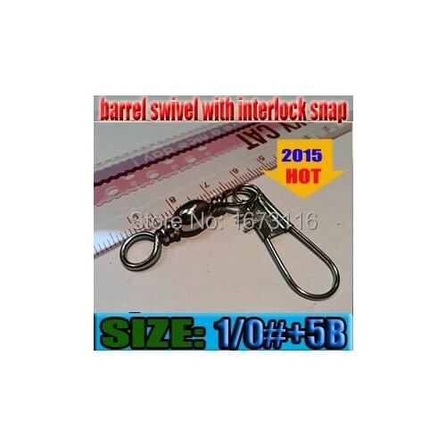 2018new Barrel Swivel with interlock snap size:1/0+5B quantily 50pcs/lot