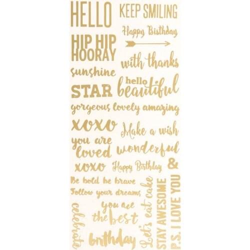 4 Pcs/Set DIY Filler Golden Letter Pattern Rose Transparent Self-adhesive Sticker Materials Epoxy Resin Crafts Findings Jewelry