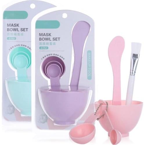 6Pcs/set DIY Mask Bowl Kit Makeup Facial Cleansing Tools Mask Measuring Spoon, Mixing Brush/Stick Facial Skin Care Cleaning Tool