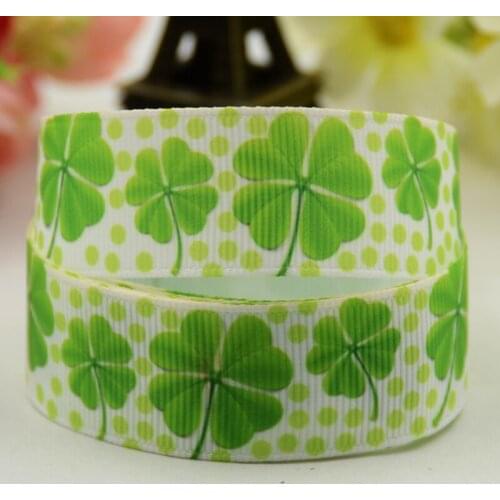 7/8'' 22mm,1" 25mm,1-1/2" 38mm,3" 75mm St. Patricks Day Cartoon Printed grosgrain ribbon party decoration 10Y X-01047