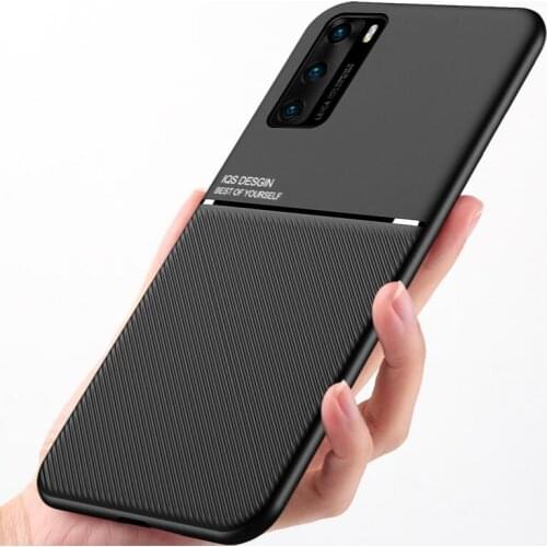 Leather texture car magnetic holder case for xiaomi mi11 mi11pro mi 11 lite 11i 11lite light silicone frame shockproof coque