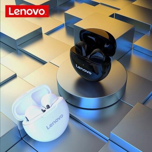 Lenovo HT38 Round Bluetooth Headphones with Microphone Cute mini Wireless Earphones Waterproof Sport Earbuds HD Stereo Headsets