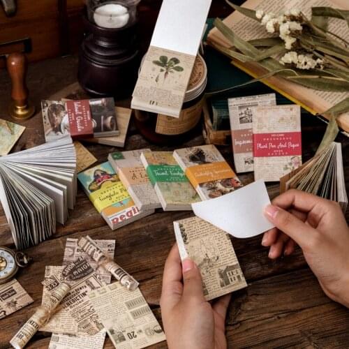 Dimi 60Sheets Retro Series Mixed Material Stickers Booklet Travel footprint Classic Style Deco Scrapbooking DIY Travel Diary