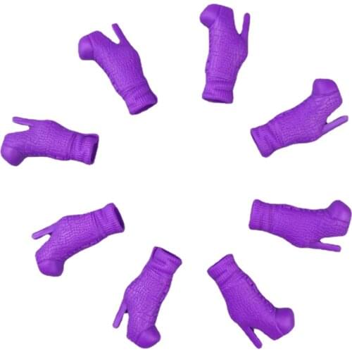 Purple High Heel Boots 1/6 BJD Doll Shoes For Barbie Princess Shoes Sandals Footwear Booties For Barbie Accessory Dollhouse Toy