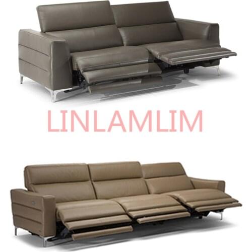 Electric recliner relax theater living room Sofa bed functional top grade cow genuine leather couch Nordic modern Cinema 23 seat