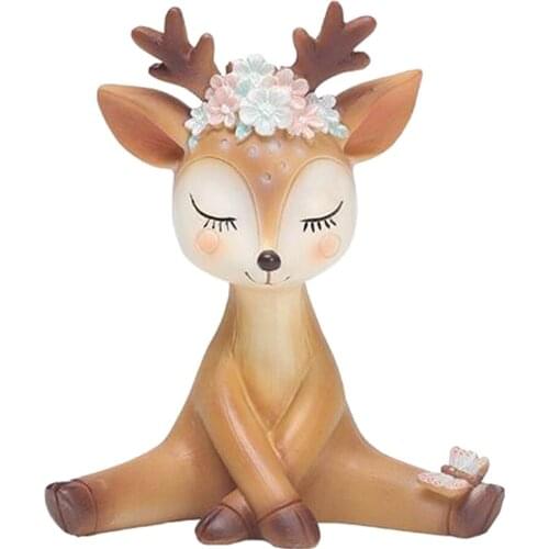 Mini Simulated Deer Ornaments Home Garden Car Decoration Ornament Perfect for Sending Children, Girlfriends or Classmates