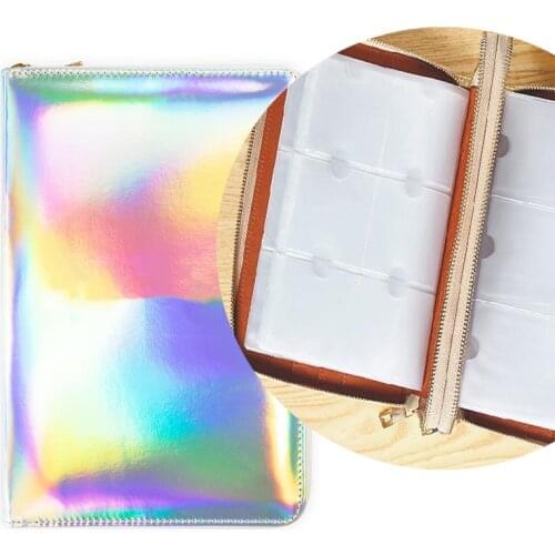 216 Slots 4 Colors Holographic Nail Stamp Storage Binder HOLO PLATE HOLDER Round Square Rectangular Nail Art Plate Organizer ,jh