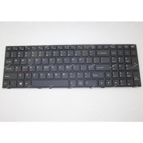 New Original US English QWERTY Keyboard For Clevo P651RE6 P650RE3 P650RE6 P650RG P670RG Gaming Laptop White BACKLIT, Black Frame