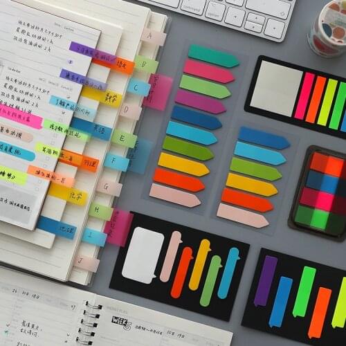 New Color Self Adhesive Memo Pad Sticky Notes Bookmark Marker Memo Sticker Paper Creative Office School Supplies Girl Gifts