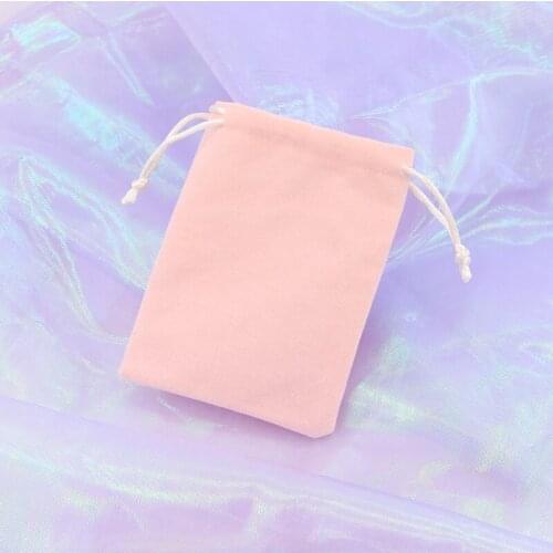 Wholesale 50pcs/lot Soft Champagne and Gray Drawstrings Velvet Bags 9x12cm For Delicate Jewelry Bangles Necklace Charms Package