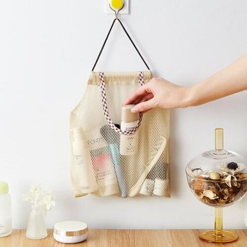 Portable Storage Mesh Bag Breathable Transparent Fruit And Vegetable Storage Bag Grocery Bag Bathroom Storage Bag