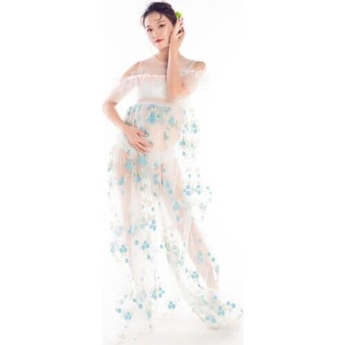 Maternity Sexy Gauze Voile Dresses For Photo Shoot Photography Props Gown Dress For Pregnant Women Pregnancy Summer New Dresses