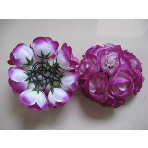 23colors 15cm/ 6 inch Wedding Decorations Silk Kissing Pomander rose Flowers Balls Wedding bouquet Free Shipping