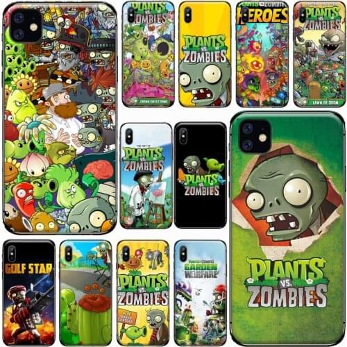 Plant Zoms-Biess Game PVZ Phone Case for iPhone 11 12 pro XS MAX 8 7 6 6S Plus X 5S SE 2020 XR Soft silicone
