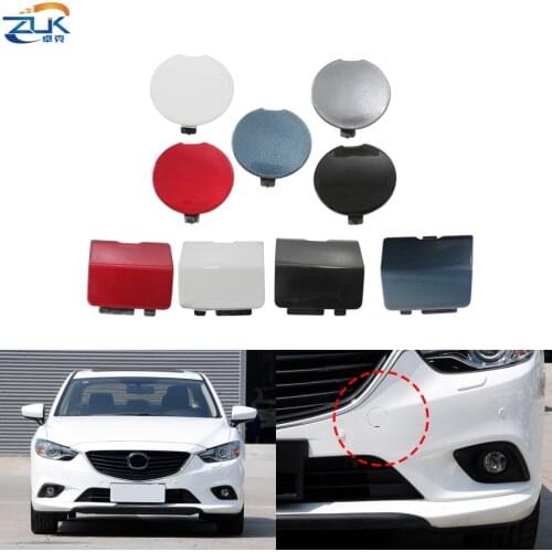 ZUK Front / Rear Bumper Towing Hook Cover For Mazda 6 Atenza 2013 2014 2015 2016 Hauling Hook Cap With Painted Red Silver Blue