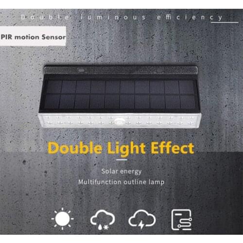 1/2pcs 28LED Solar PIR Motion Sensor Light Solar Outdoor Wall Light Double Light Waterproof Path Corridor Garden Street Light