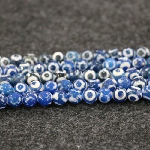 10mm 38pcs/lot, TOP Quality ! Blue Eyes Handmade Loose Spacer Round Stone Beads Bracelet DIY Jewelry Making