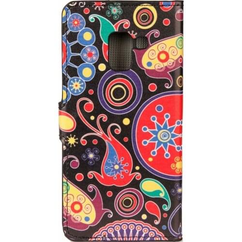 100pcs/lot Flower Butterfly pattern leather Stand Case For Samsung A6 Plus A6 J4 J6 2018 EU Version