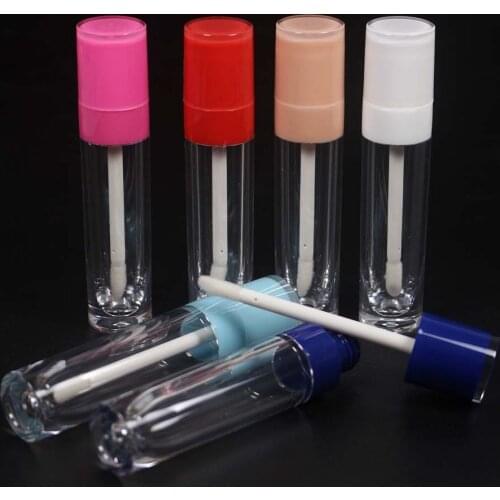 20/50pcs 6ml Empty Lip Gloss Tubes with Wand Lipstick Tubes Plastic Refillable Lip Balm Bottles with Rubber Stoppers