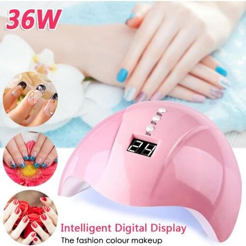 36W UV LED Lamp Nail Dryer For All Gels 12 LEDs Dryer Lamp Polish Sunlight 3 Timers 30s/60s/99s For Nails LED UV Manicuring Tool