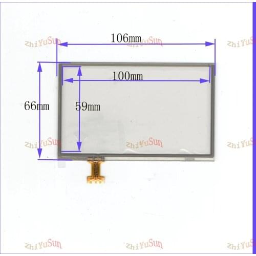 ZhiYuSun 4.3 inch used Gamin 660 4-wire resistive Touch Panel 106*66Navigator TOUCH SCREEN 106mm*66mm GLASS LCD display