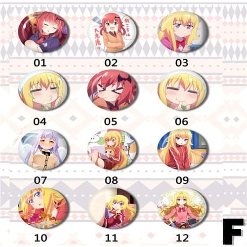 6/12pcs/set 58MM Anime Badge Gabriel DropOut Emoticon Gabriel White Tenma Satanichia Kurumizawa Brooch Badge Backpack Badge