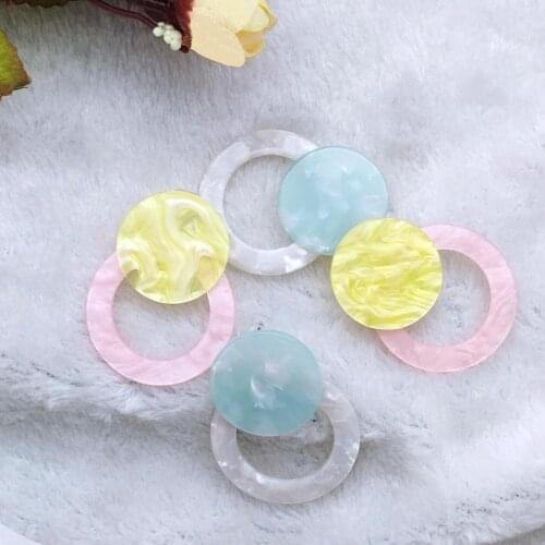 Acrylic Acetate Earrings 2019 Women Earring Bohemian Big Pendant Statement Fashion Circular luxury Jewelry Accessories