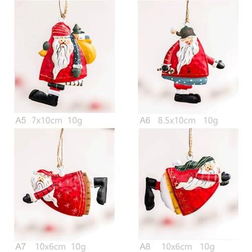 Angel New Year Metal Christmas Ornaments Pendants Hanging Gifts Xmas Tree Decor Home Decoration