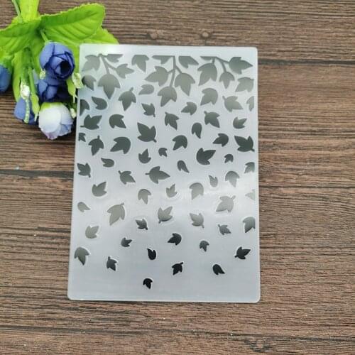 AOKEDIY Leaves print DIY Plastic Embossing Folders for DIY Scrapbooking Paper Craft/Card Making Decoration Supplies