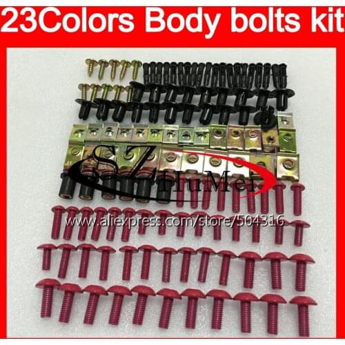 Fairing bolts full screw kit For KAWASAKI NINJA ZX9R 94 95 96 97 ZX-9R 9 R ZX 9R 1994 1995 1996 1997 Windscreen bolt screws Nuts