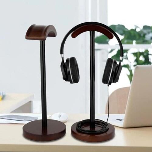 Headset Holder Strong Bearing Capacity Universal Arched Support Gaming Headphone Wood Display Stand for Sonys for JBLs for ATH