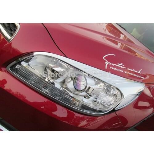 For Chevrolet Malibu 2013 2014 2015 ABS Chrome Decorate Front Head Light Headlight Lamp Cover Trim Molding Frame