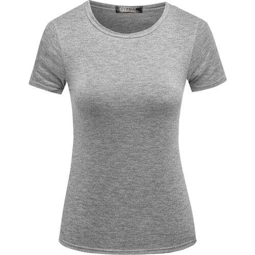 Fashion Short Sleeve Women Gray t shirt t-shirt tshirt femaale clothes harajuku Simple 90s summer top