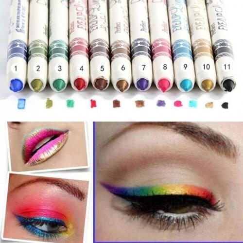 12pcs Colourful Waterproof Eyeliner Pencil Pen Long Lasting Eyes Lip Stick Women Eyebrow Lip Liner Makeup Tools Maquiagem