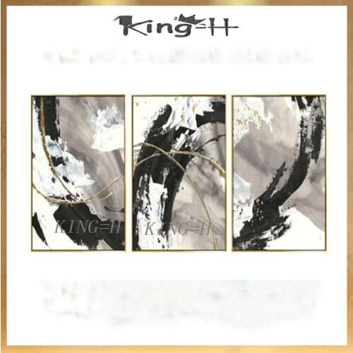 Combination of 3 p hand-painted oil painting scenery mountain thick texture, the sitting room dining-room bedroom wall decoratio