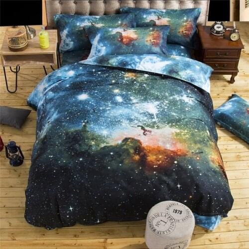 3d Galaxy bedding sets Twin/Queen Size Universe Outer Space Themed Bedspread 2pc/3pcs/4pcs Bed Linen Sheets Duvet Cover Set #135