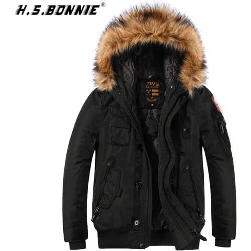 Men Coat Winter Jacket 2019 Men Fashion North Face Outdoor Windproof Casual Clothing For men With Fur Hooded Warm Thick Jacket