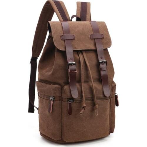 032318 new hot man canvas travel backpack student school bag