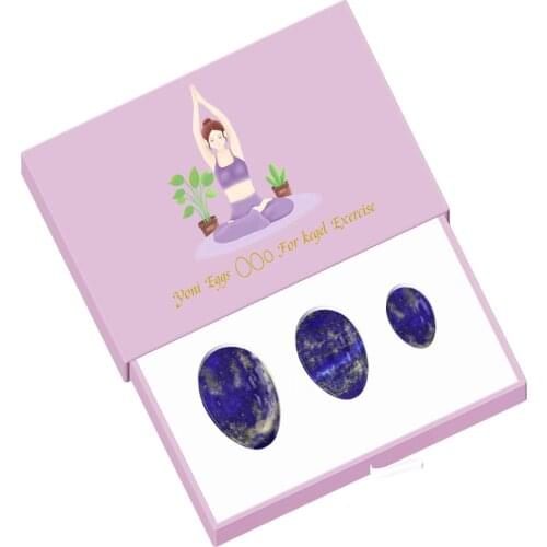 DropShipping Natural Lapis Lazuli Yoni Egg Women Pelvic Floor Muscle Kegel Exercise Tightening Vaginal Ben Wa Massage Ball