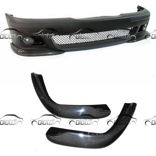 Carbon Fiber Front Bumper Splitters Side Spoiler Lips For BMW E39 M5 Bumper 5 Series 1997-2003