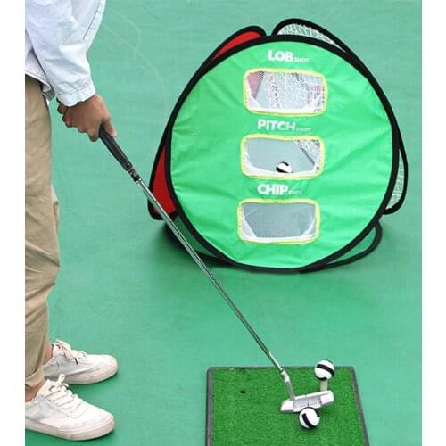 Outdoor sports foldable golf practice cutting net training auxiliary cutting ball hitting pitching training tool