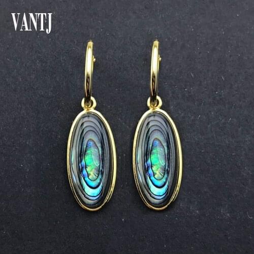 Natural Abalone Shell Dangle Earring Sterling 925 Silver for Women Lady Anniversary Party Fine Jewelry Gift Wholesale
