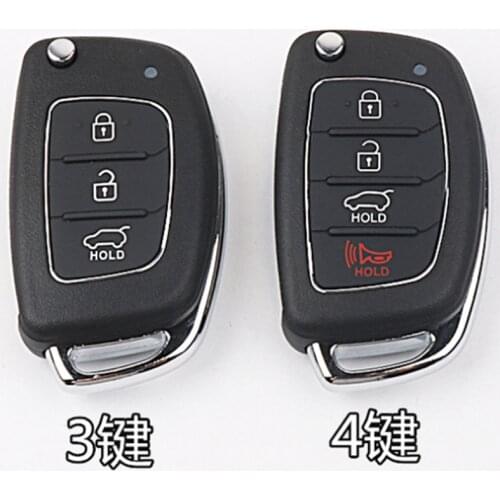 DAKATU Replacement 3/4 Buttons Remote Key Fob Car Key Case Cover For Hyundai IX35 i20 Uncut Blade key shell