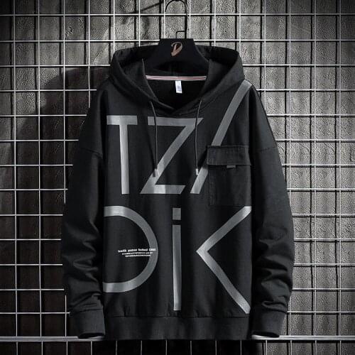 Plus Size 8XL-M Hooded pullover sweater spring and autumn tide brand ins hip-hop Korean fashion loose wild casual hoodie